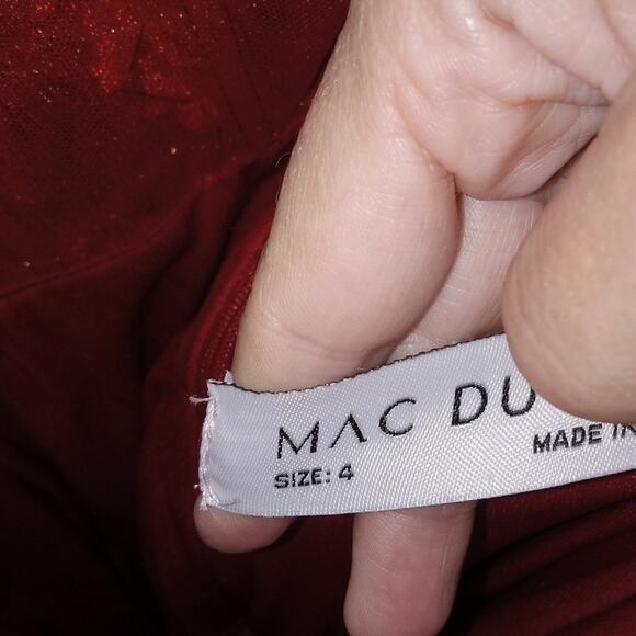 NWT Mac Duggal All Over Crystal Embellished Cherry Red Ball Gown Size US 4 - Picture 7 of 7